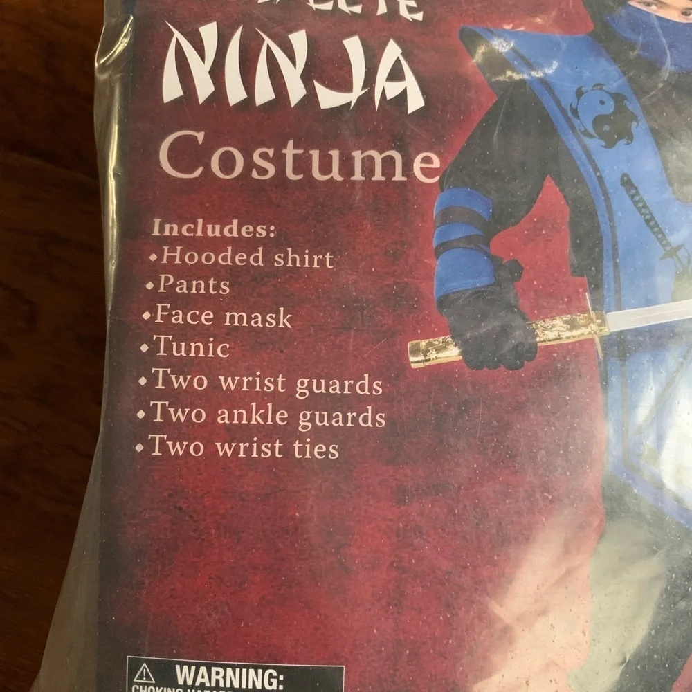New Boy’s Blue Ninja Costume size‎ Medium 8
